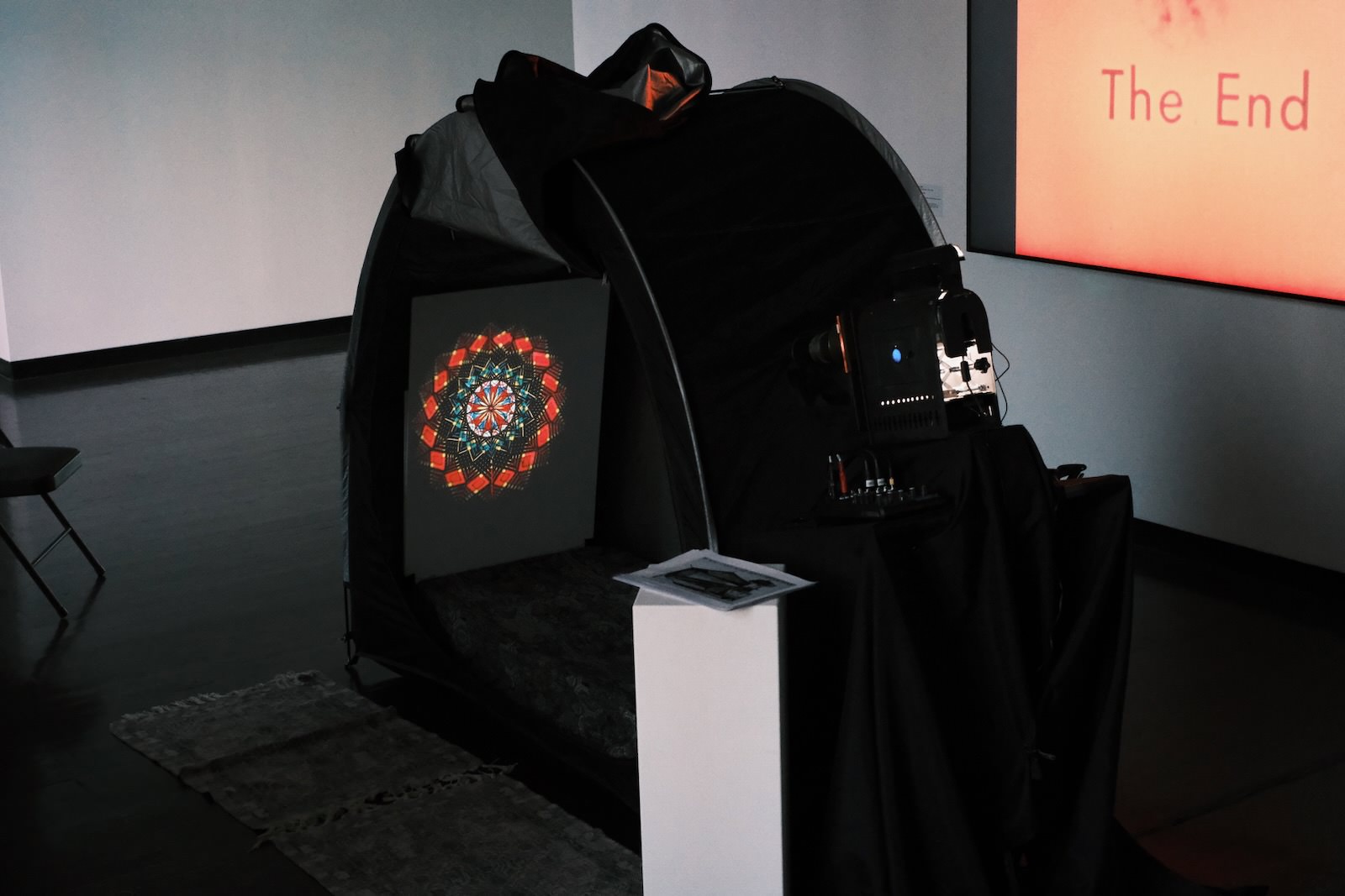 Dream Tent installation with Martyn Jolly at the ANU Drill Hall Gallery