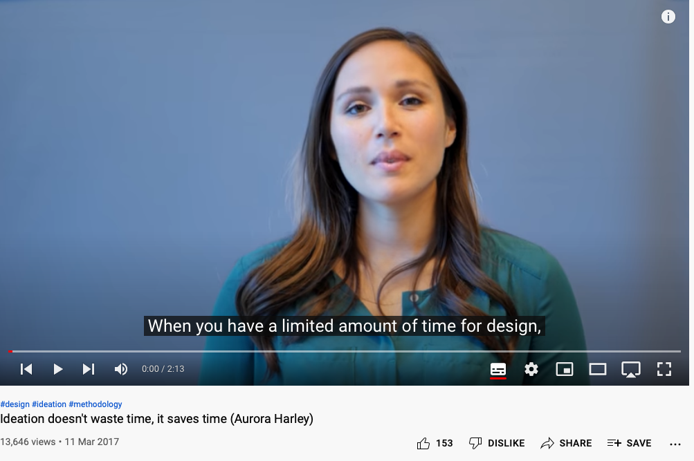 Ideation doesn’t waste time, it saves time (Aurora Harley)