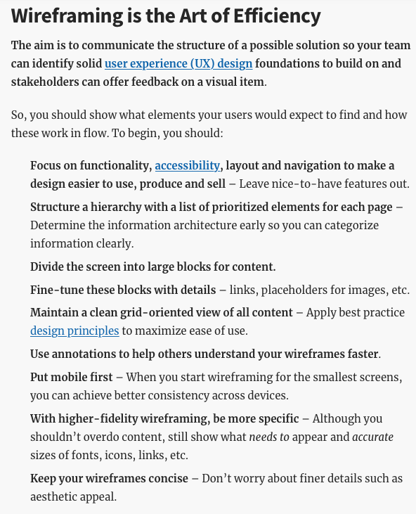 What are wireframes?