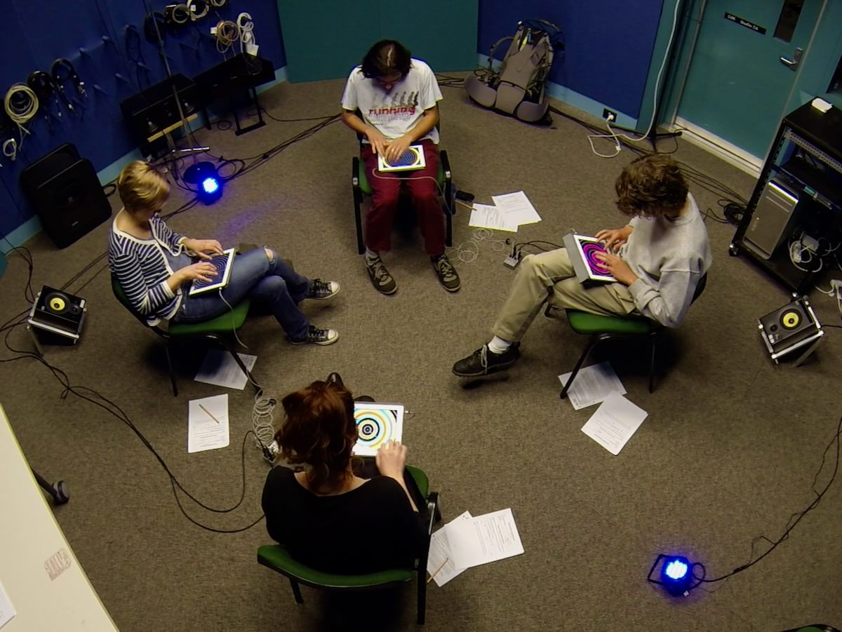A controlled setting at ANU for testing music apps. Interaction data, timing, audio, video, surveys and interviews were recorded (Martin et al., 2016)