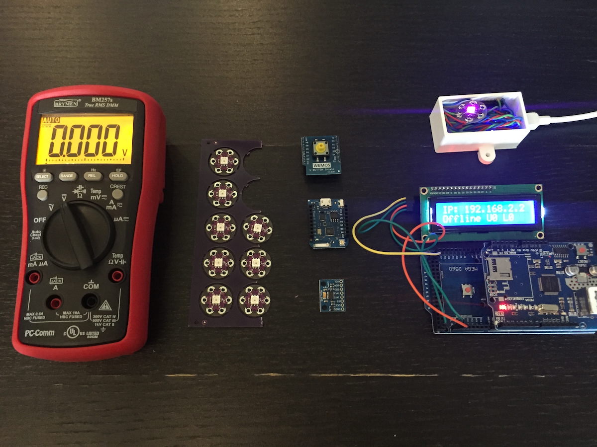 Bits and pieces for a hardware prototype.