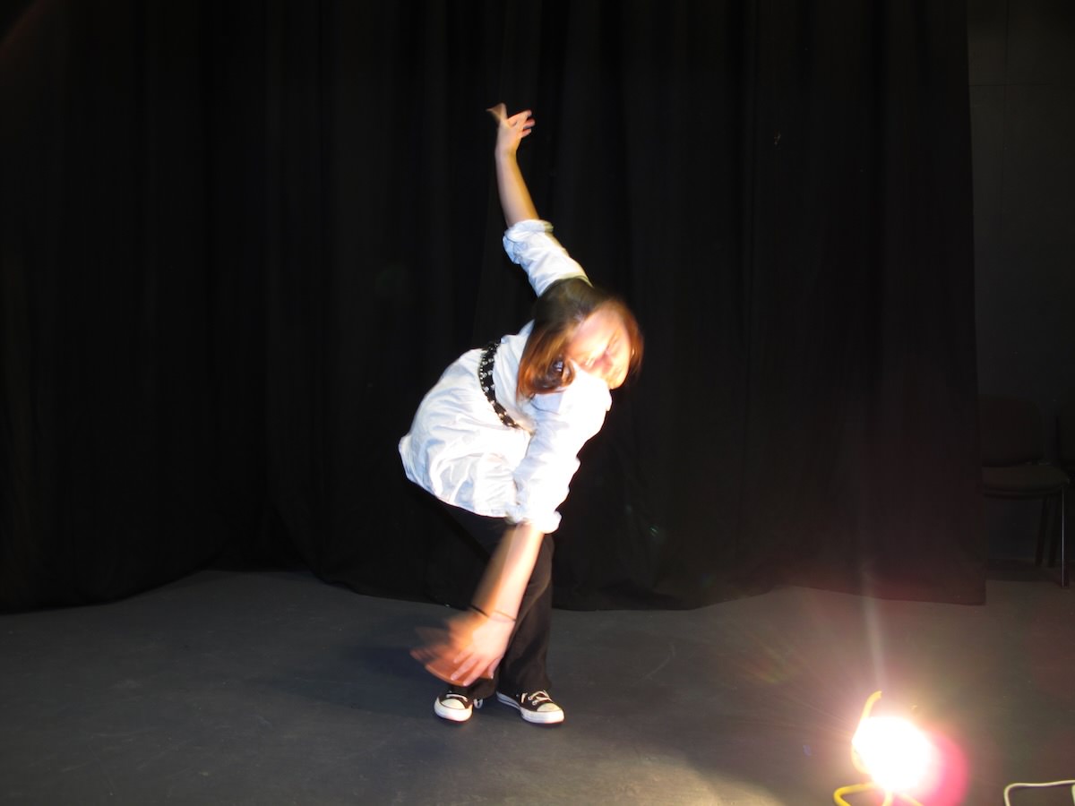 Bodystorming some art in 2008.