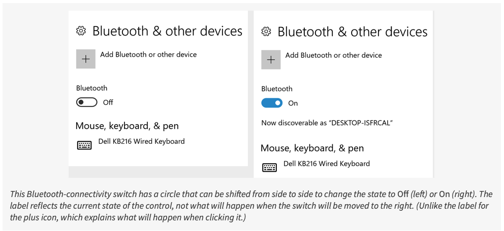 Problem with switches: how do you know what happens when you switch it!
