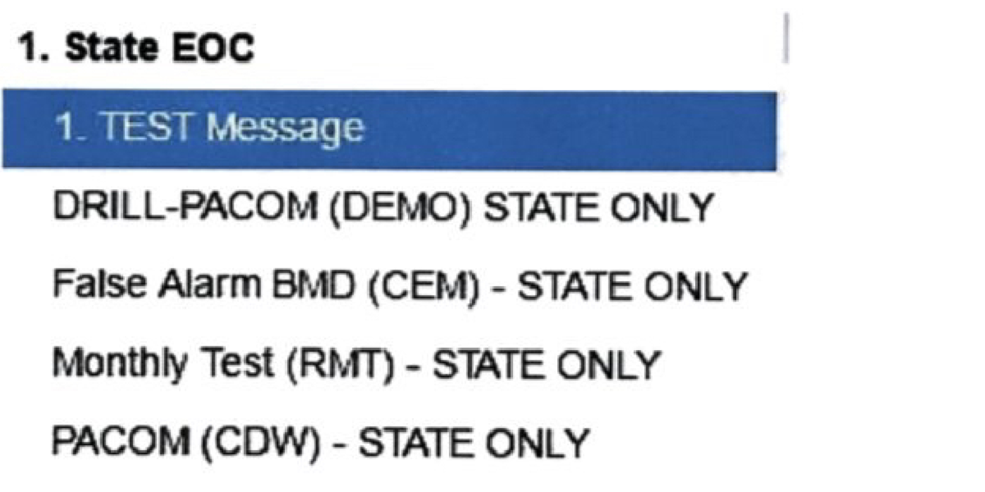 The fix, from Appendix B of the FCC report: drill relabelled, a “False Alarm” template added.