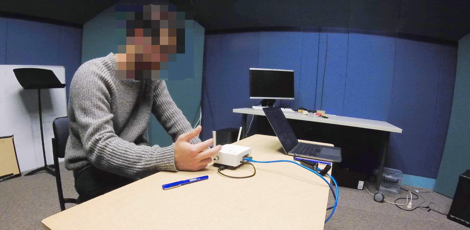 A user participating in face-to-face evaluation at ANU.