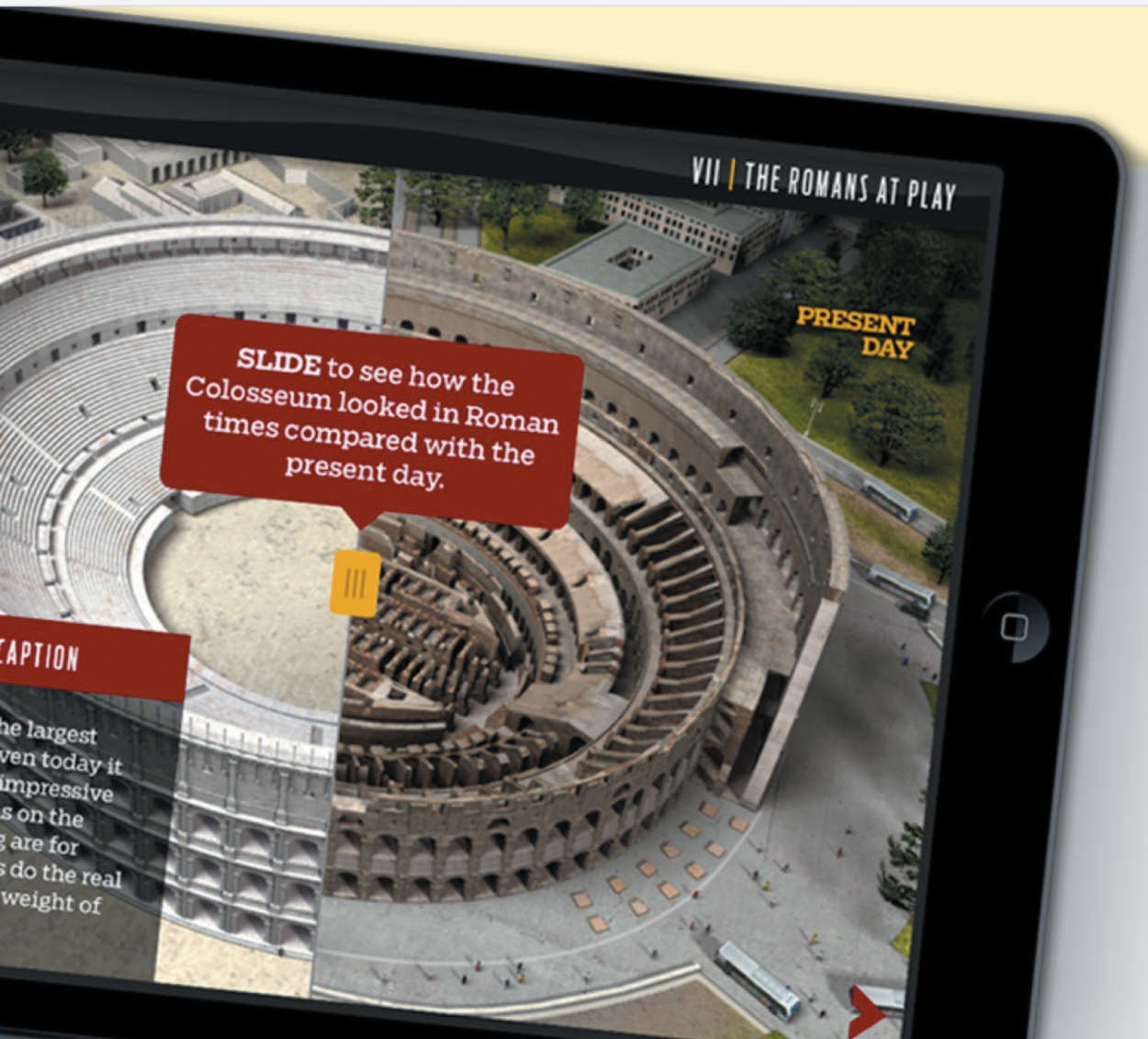 multimedia learning app for tablets. Source: KidsDiscover “Roman Empire for iPad”