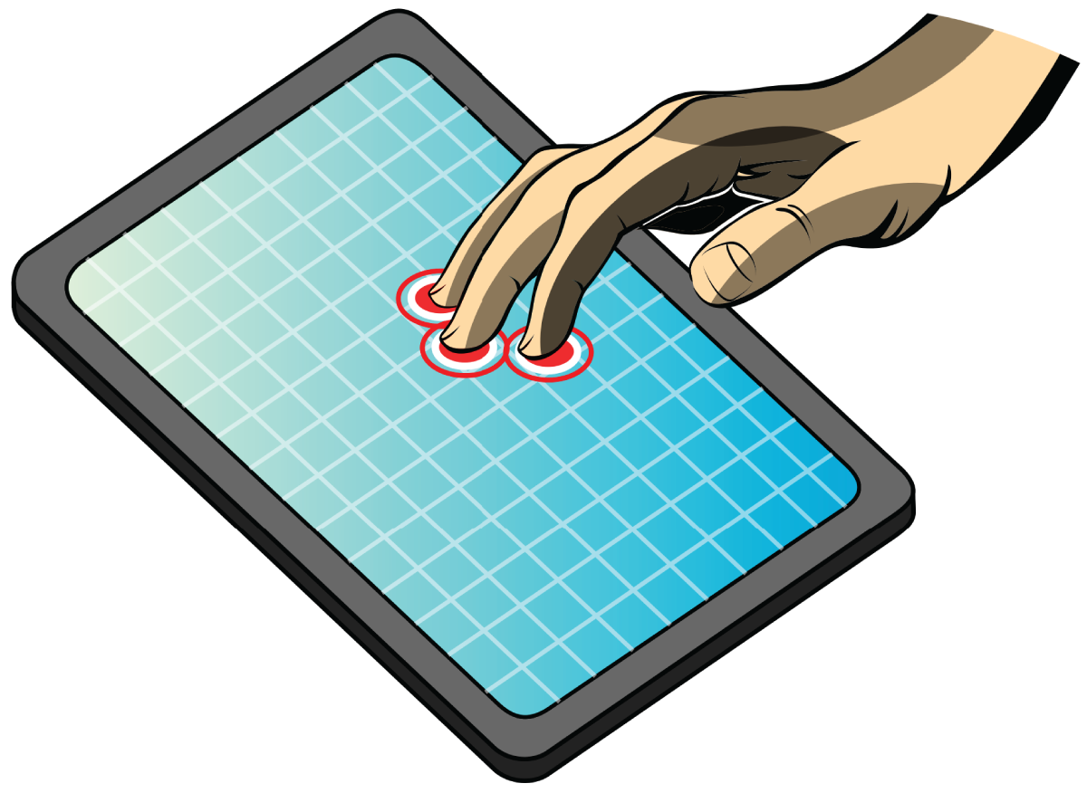 A schematic of a multitouch interface. Source: Willtron / CC BY 1.0
