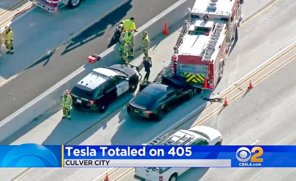 Tesla Autopilot Crash, 2018. Image Source.