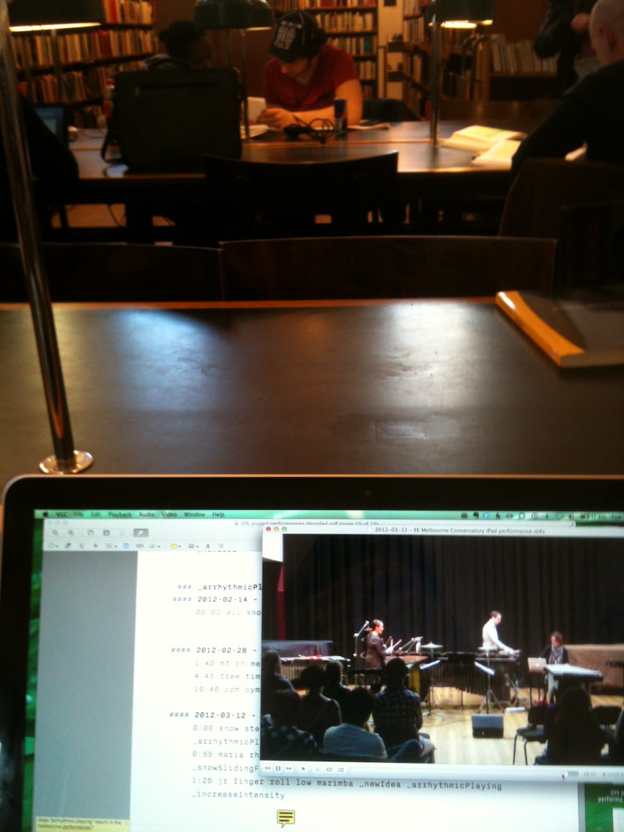 Analysing some performance videos in 2012 (Charles)