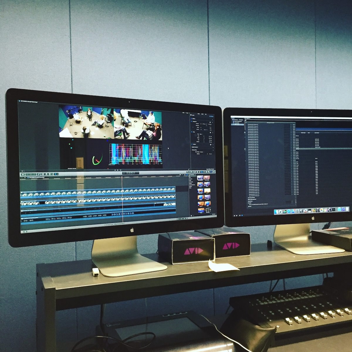 Editing videos from a study in 2015.